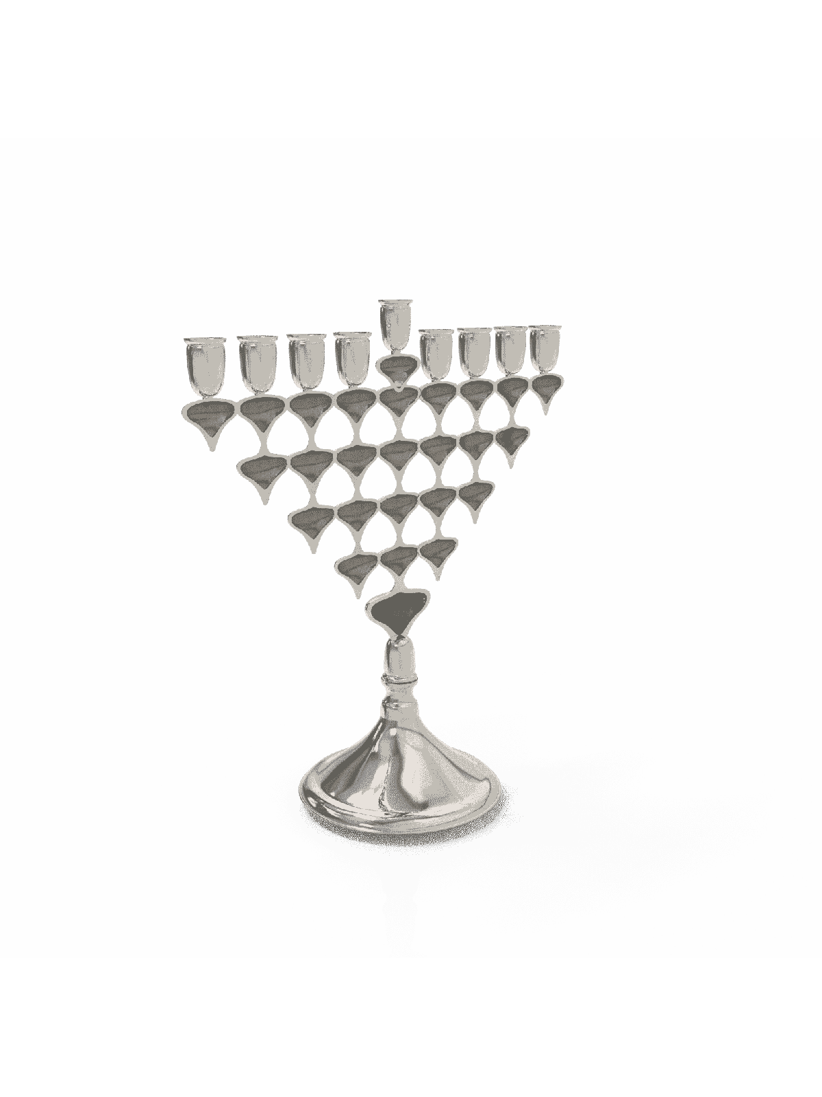 חנוכייה דו צדדית בעיצוב דריידל, חנוכיות מודרניות לחנוכה, ישר